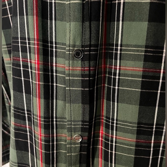 Rolling Paper with Patches Green Plaid Button Up Long Sleeve Shirt - Picture 11 of 11